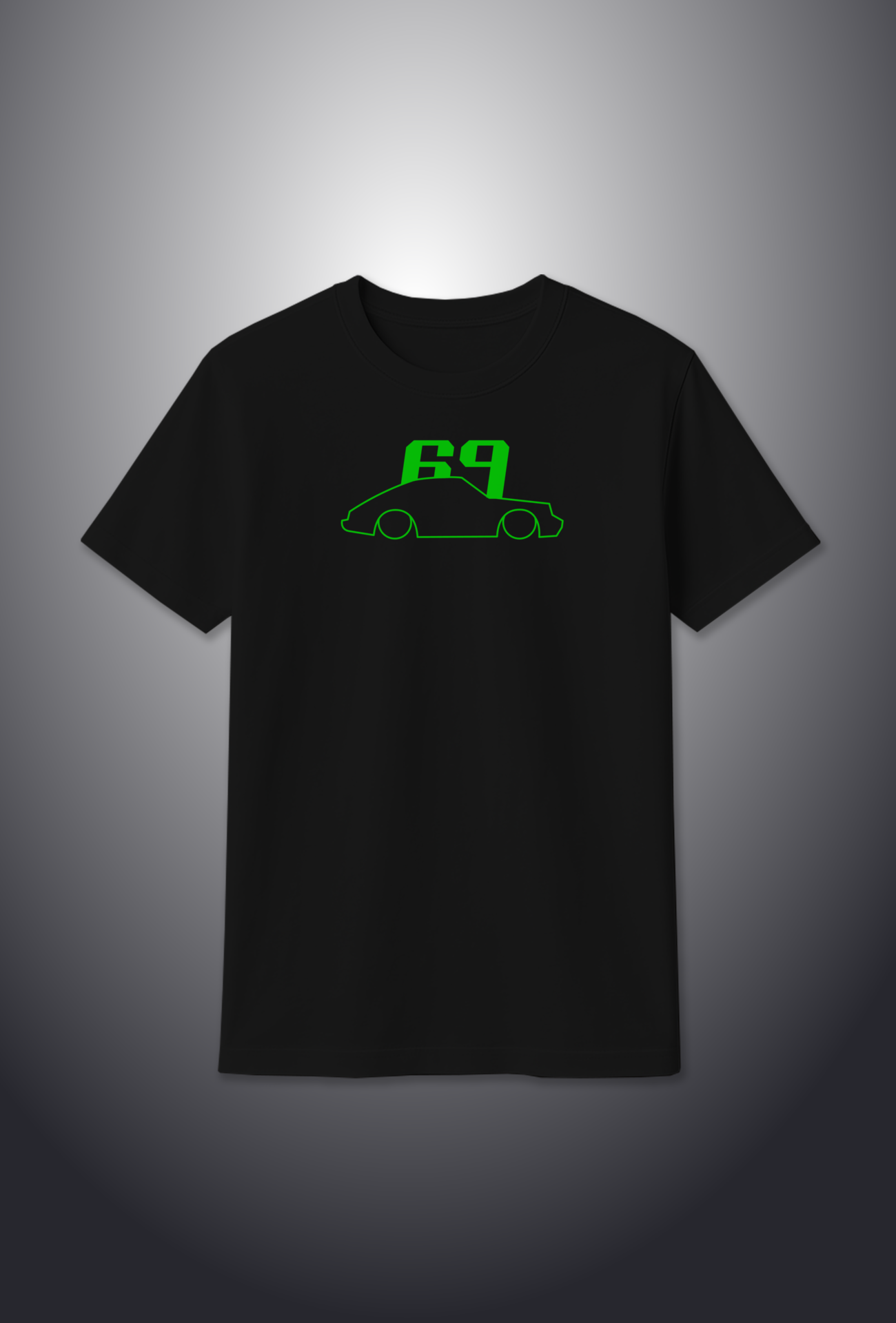 Cotton T-Shirt : Glow in the Dark "CAR 69"