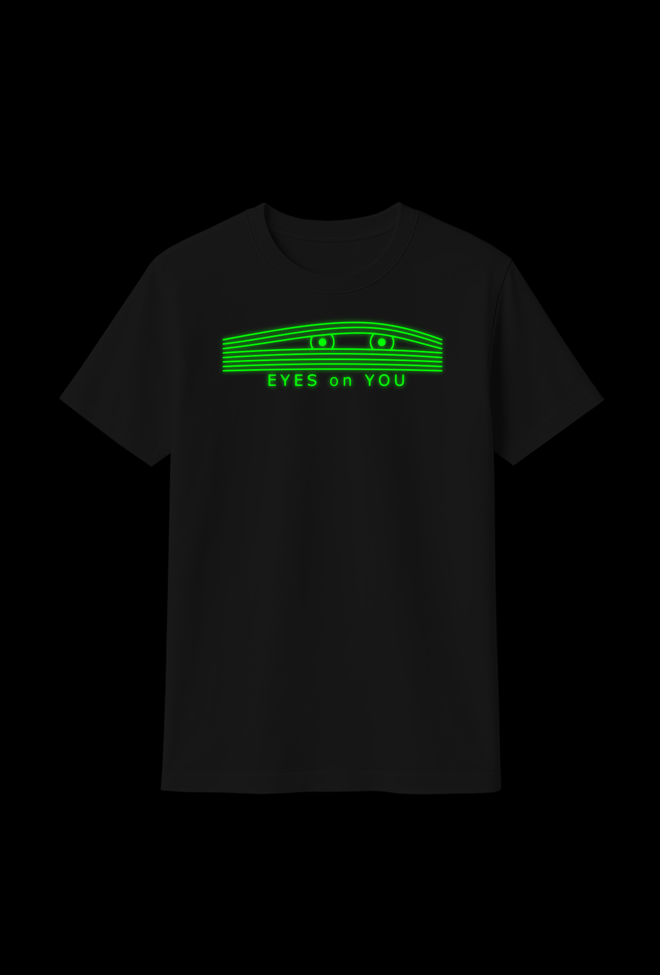 Cotton T-Shirt : Glow-in-the-Dark "Eyes On You"
