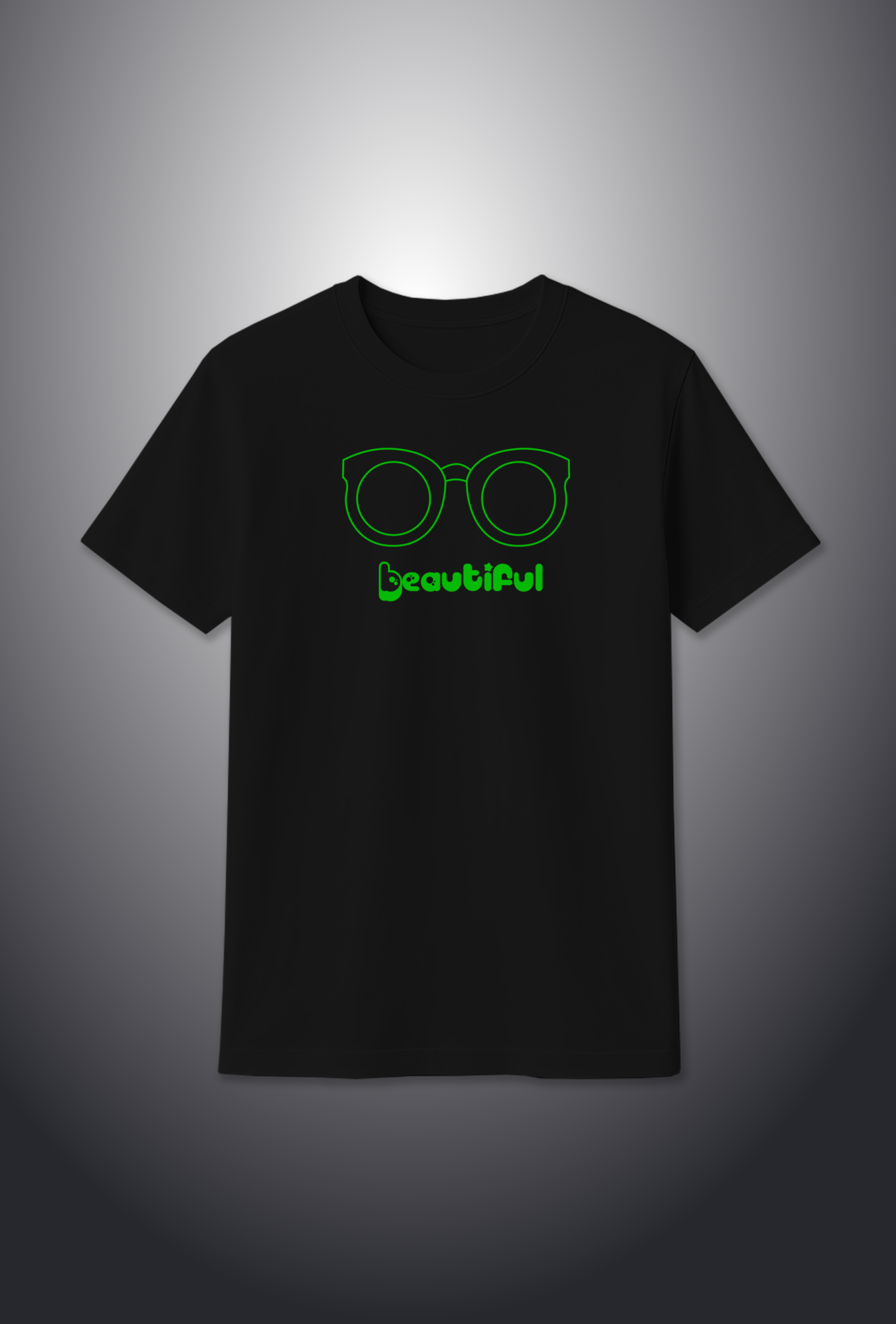 Cotton T-Shirt : Glow-in-the-Dark "Beautiful"