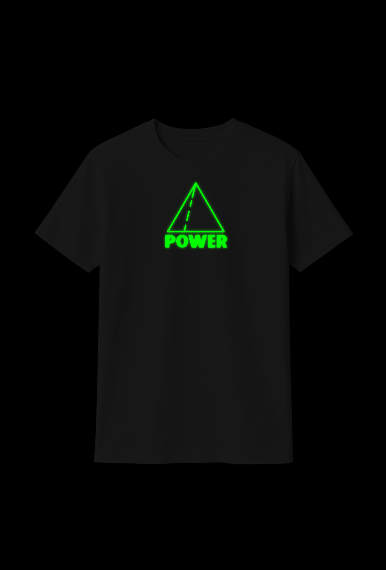 Cotton T-Shirt : Glow in the Dark "Pyramid"