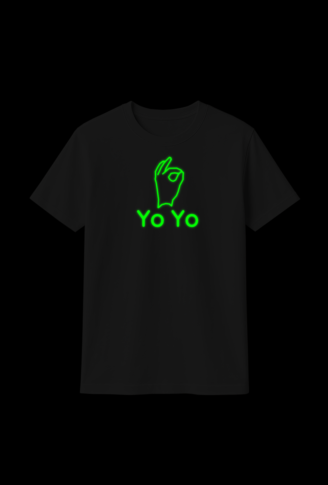 Cotton T-Shirt : Glow-in-the-Dark "Yo Yo"