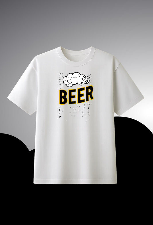 Beer Can Graphic Oversized T-Shirt |  OVERSIZED T-SHIRT |