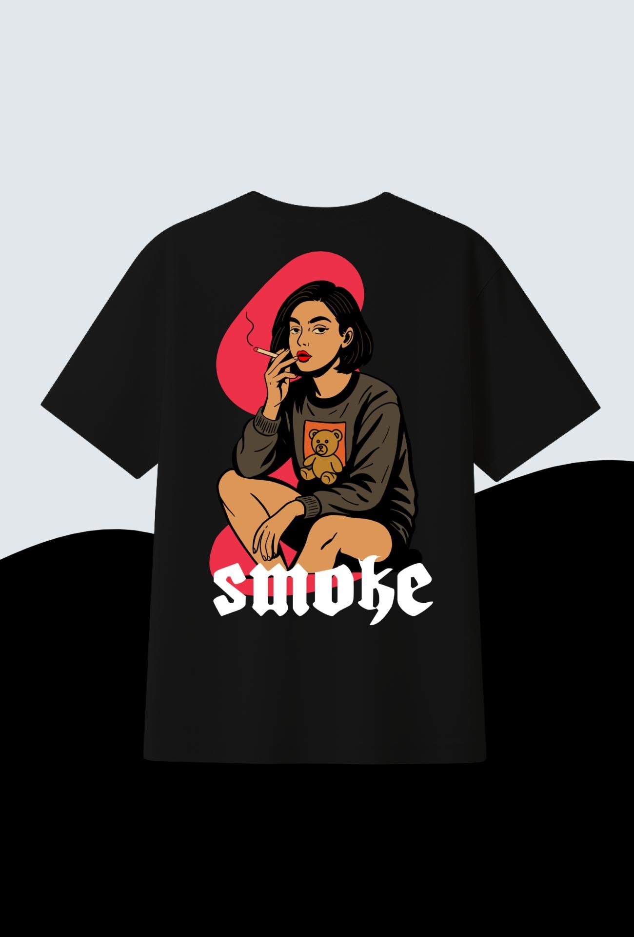 Girl with Graphic | Oversized T-Shirt | 100% Cotton