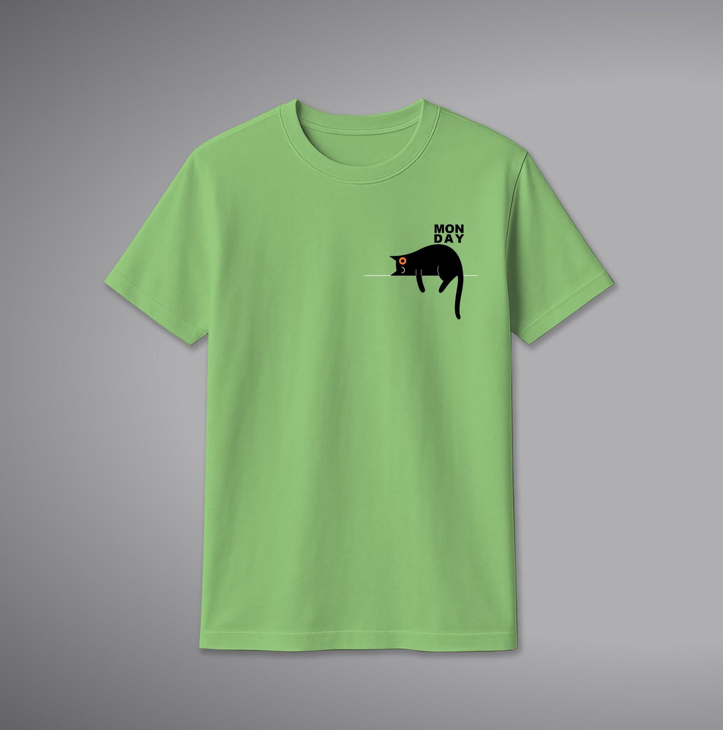 Sleeping Cat T-Shirt โ Cute Relaxed Cat Graphic Cotton Tee for Men & Women | SORA FASHION
