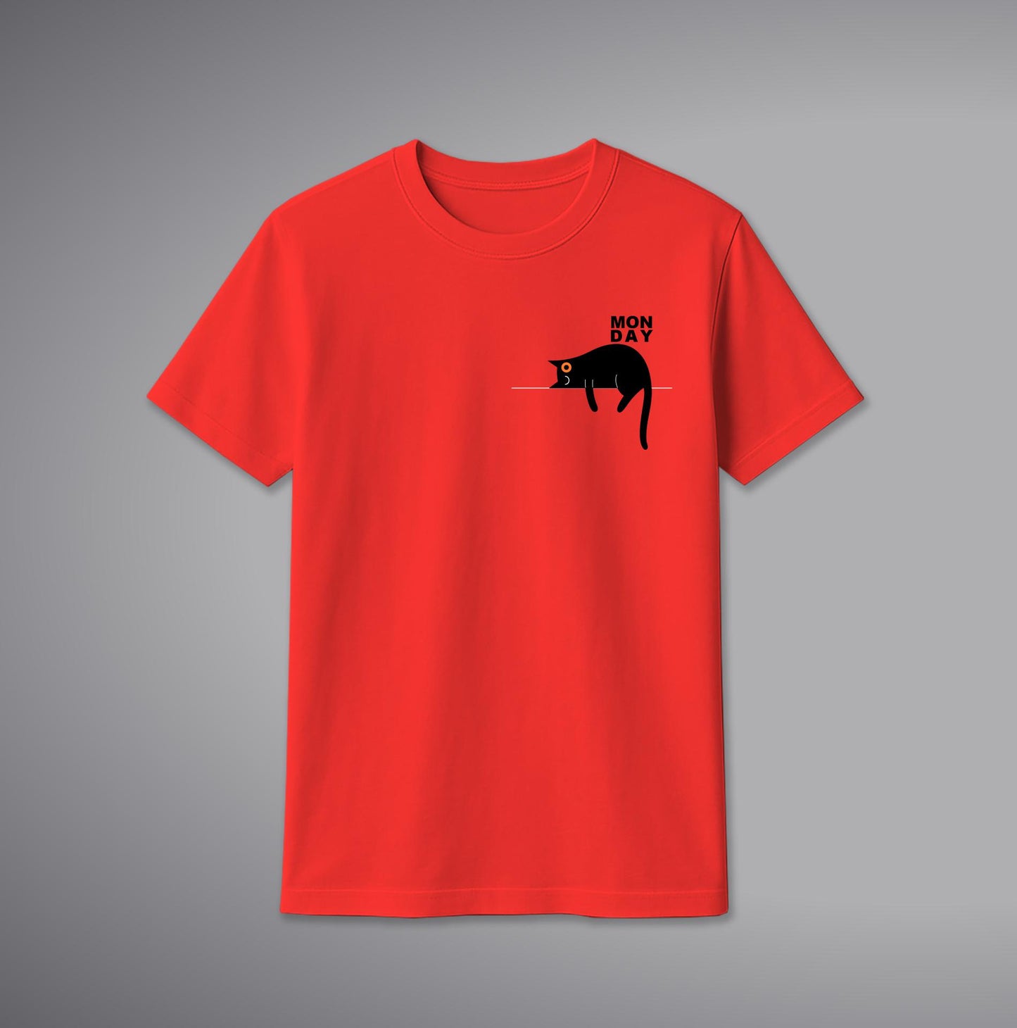 Sleeping Cat T-Shirt โ Cute Relaxed Cat Graphic Cotton Tee for Men & Women | SORA FASHION