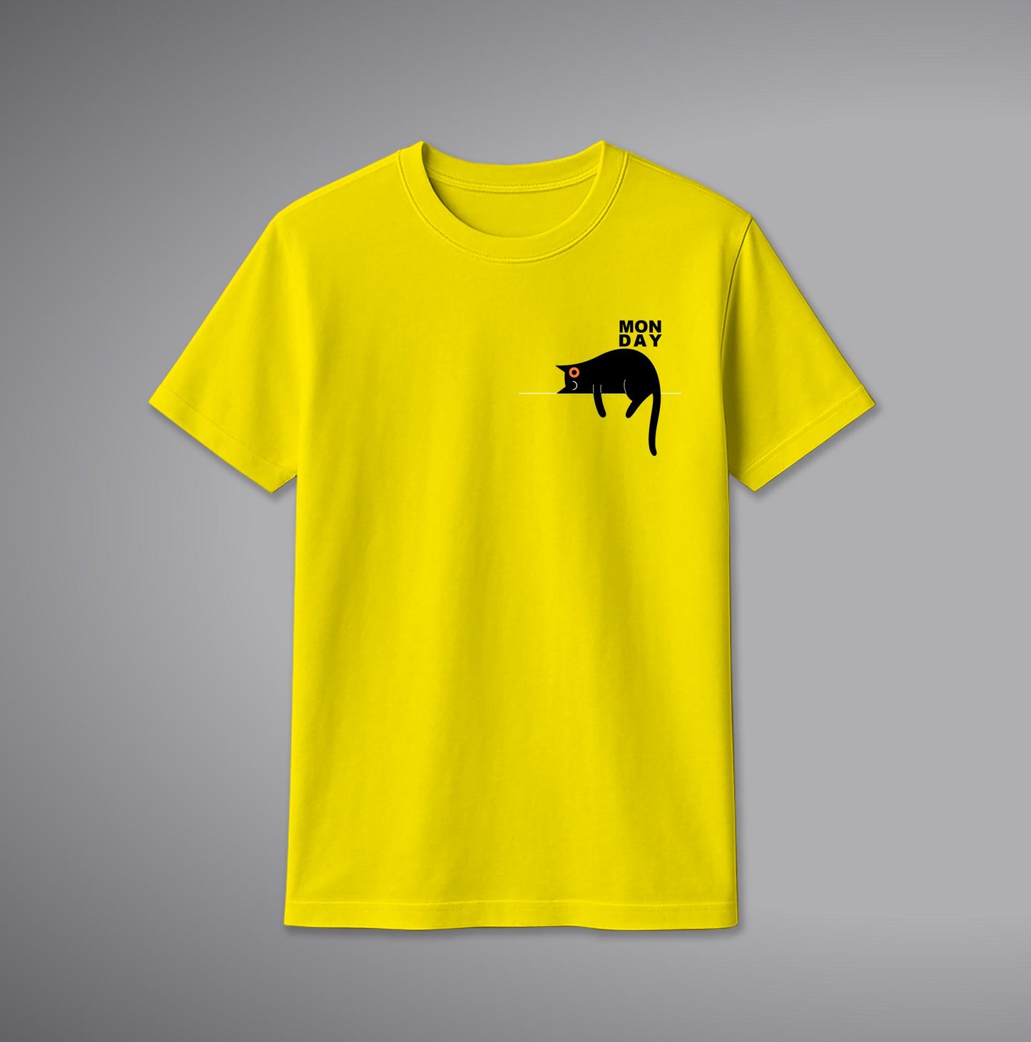 Sleeping Cat T-Shirt โ Cute Relaxed Cat Graphic Cotton Tee for Men & Women | SORA FASHION