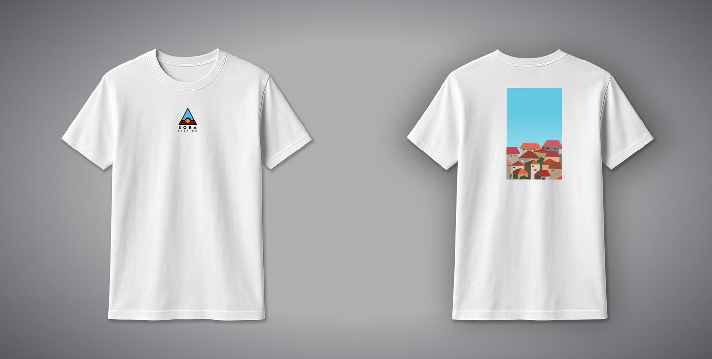 HOME T-Shirt – Minimal Cotton Tee with Home-Themed Graphic | SORA FASHION