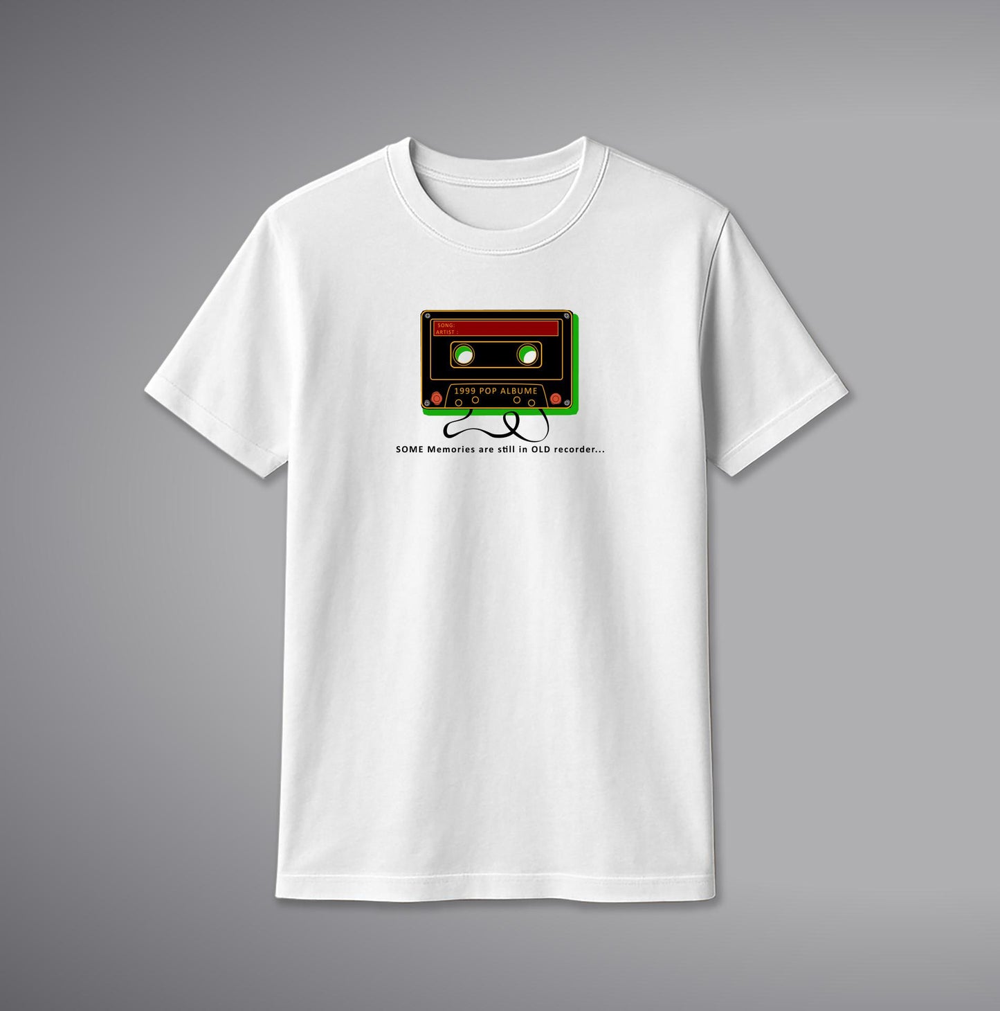 Old Cassette T-Shirt – Retro Music Graphic Cotton Tee | SORA FASHION