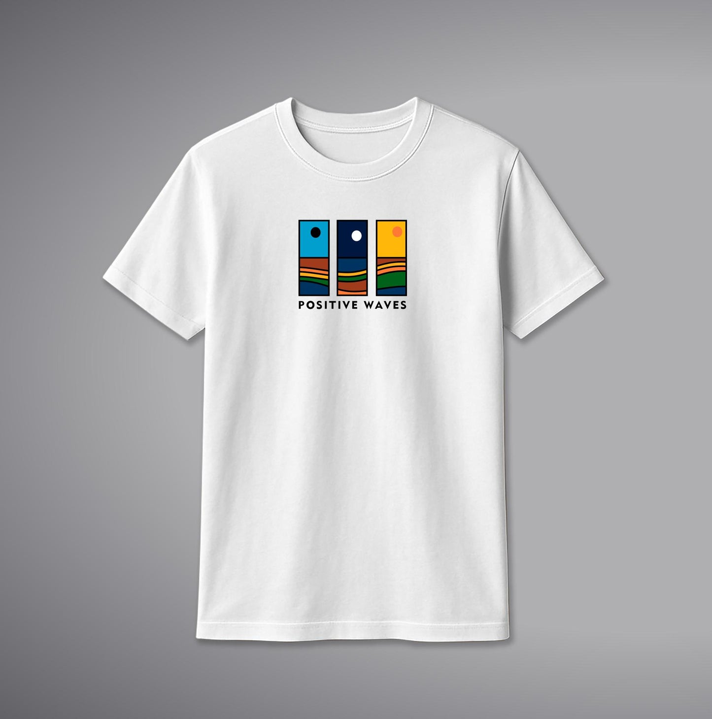Color Wave T-Shirt โ Abstract Vibrant Graphic Cotton Tee for Men & Women | SORA FASHION