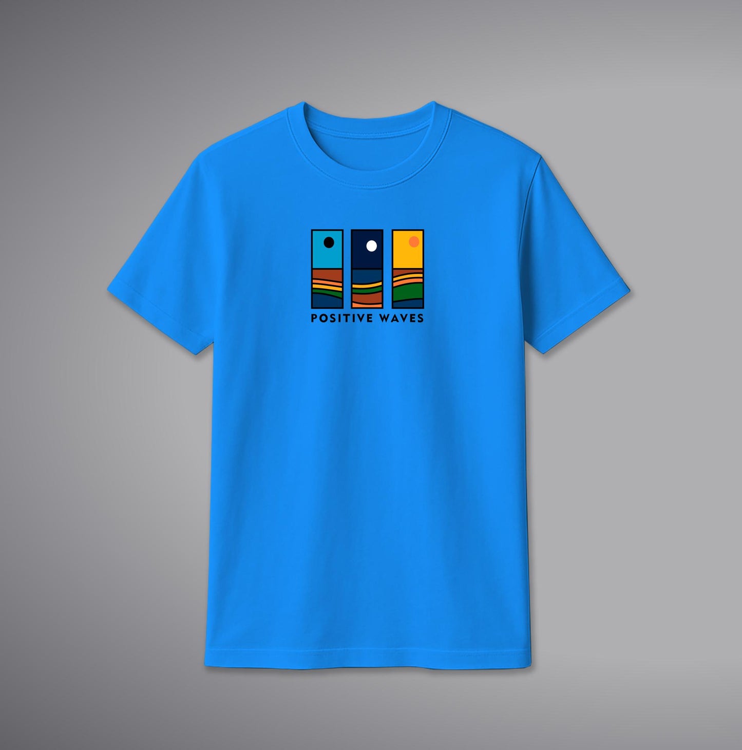 Color Wave T-Shirt โ Abstract Vibrant Graphic Cotton Tee for Men & Women | SORA FASHION