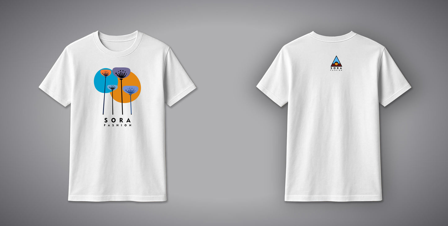 Flower T-Shirt โ Flower Graphic Cotton Tee for Men & Women | SORA FASHION