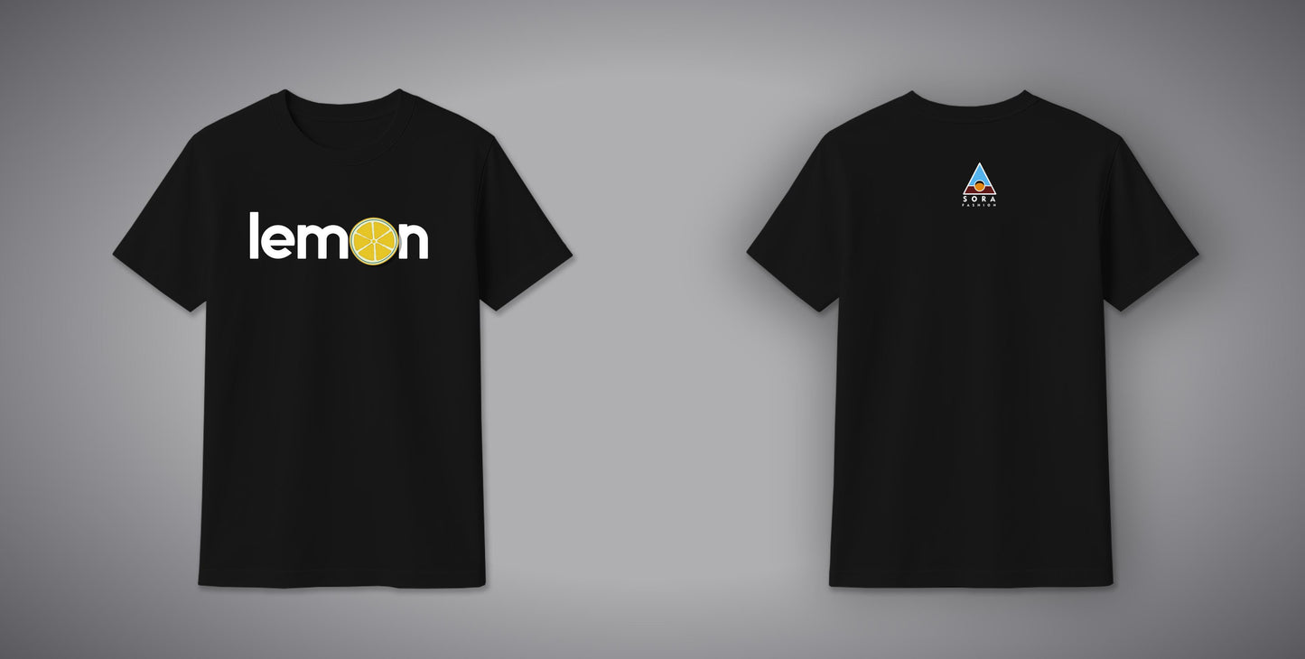 Lemon T-Shirt โ Fun Cotton Tee with Lemon Graphic for Men & Women | SORA FASHION