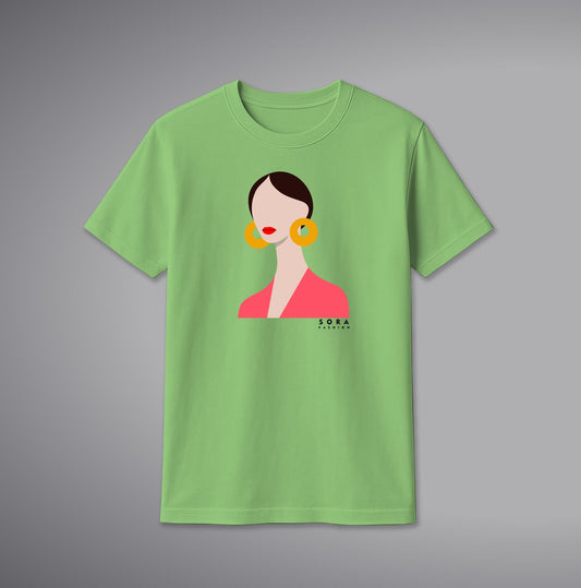 Girl Graphic T-Shirt – Stylish Cotton Tee with Girl Illustration | SORA FASHION