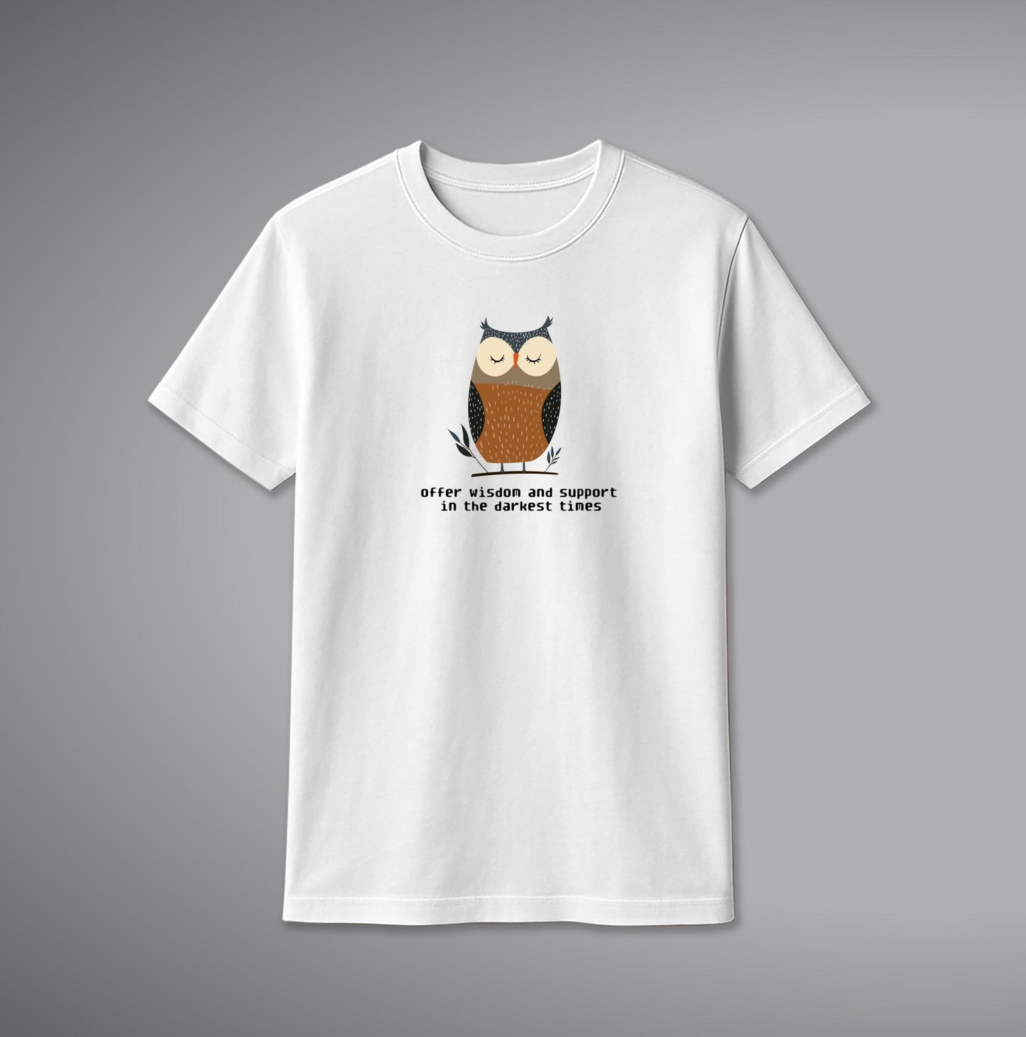 Owl T-Shirt โ Artistic Night Owl Graphic Cotton Tee | SORA FASHION