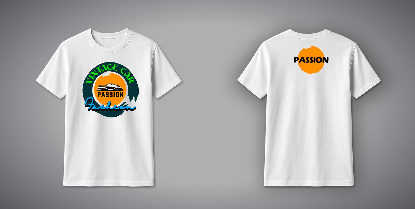 Vintage Car Passion T-Shirt – Classic Car Graphic Cotton Tee for Men & Women | SORA FASHION