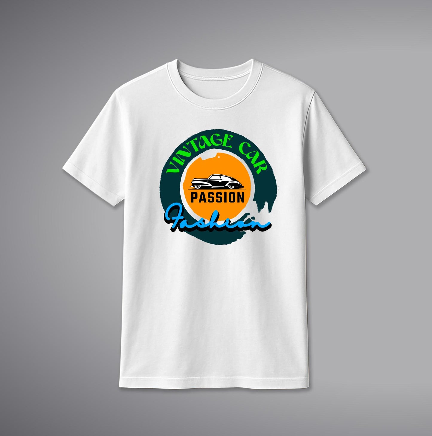 Vintage Car Passion T-Shirt – Classic Car Graphic Cotton Tee for Men & Women | SORA FASHION