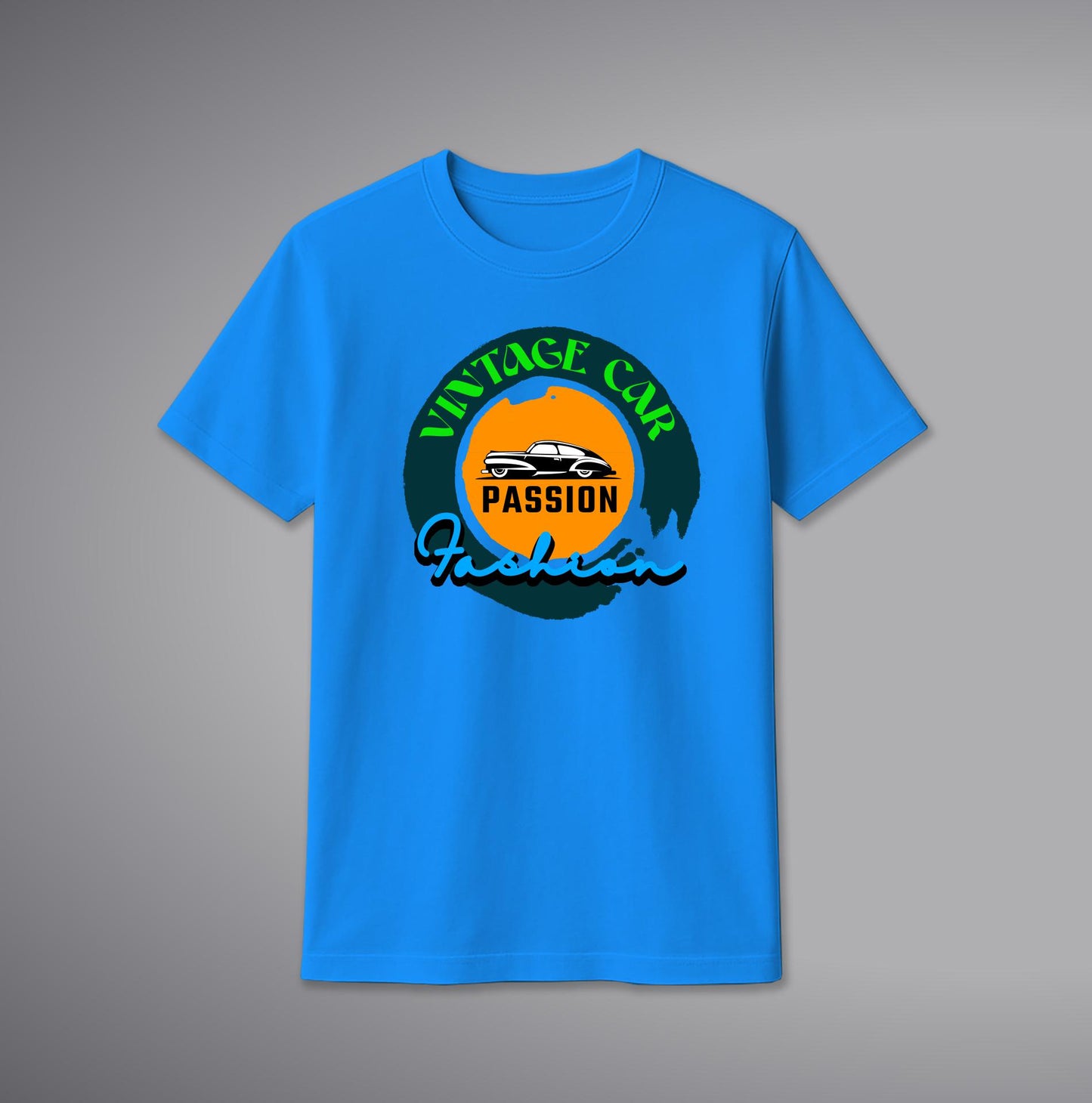 Vintage Car Passion T-Shirt – Classic Car Graphic Cotton Tee for Men & Women | SORA FASHION