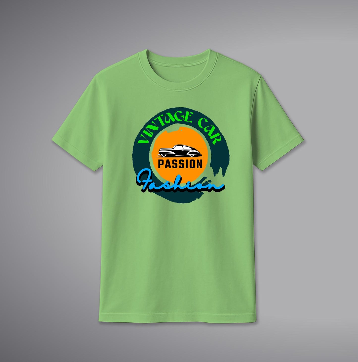 Vintage Car Passion T-Shirt – Classic Car Graphic Cotton Tee for Men & Women | SORA FASHION