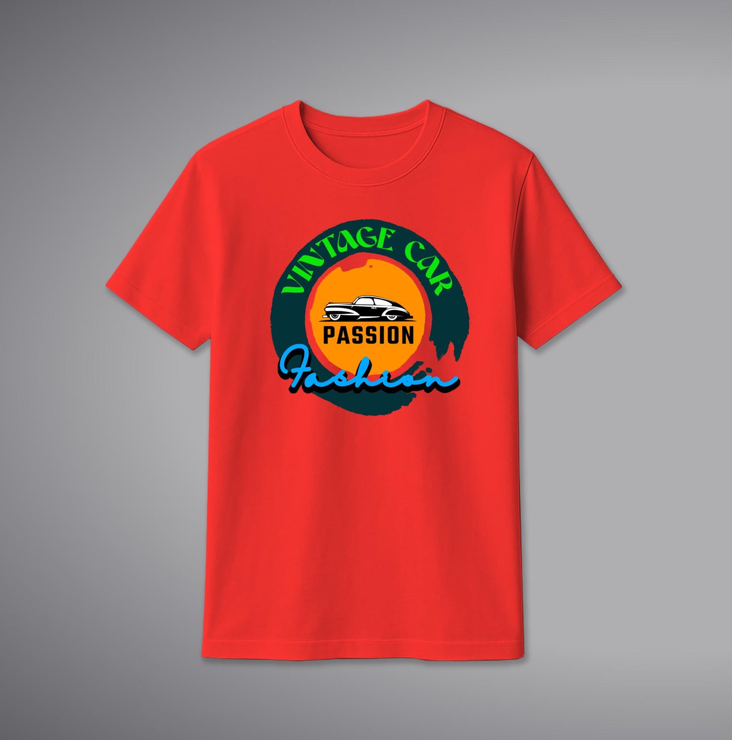 Vintage Car Passion T-Shirt – Classic Car Graphic Cotton Tee for Men & Women | SORA FASHION