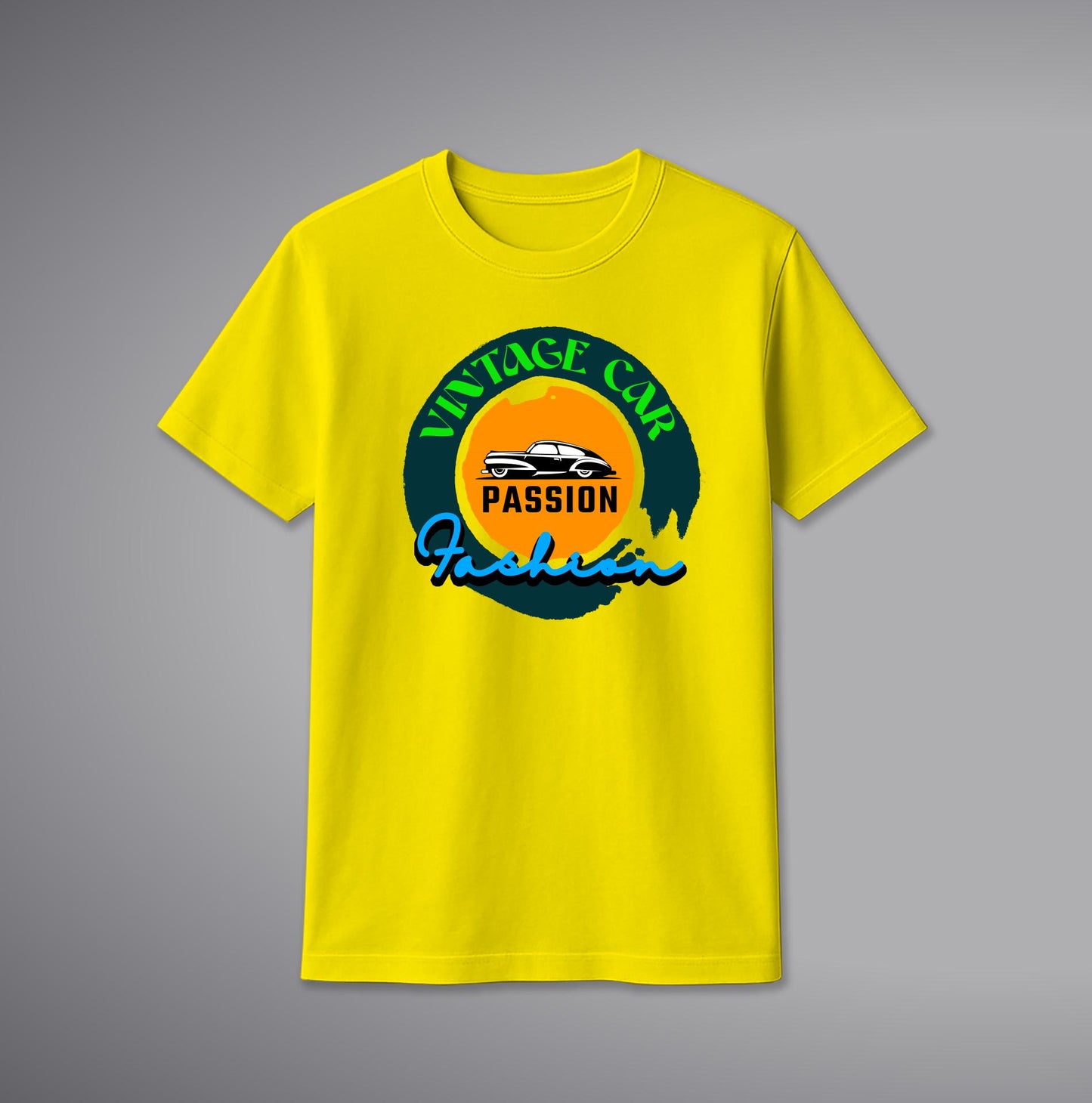 Vintage Car Passion T-Shirt – Classic Car Graphic Cotton Tee for Men & Women | SORA FASHION