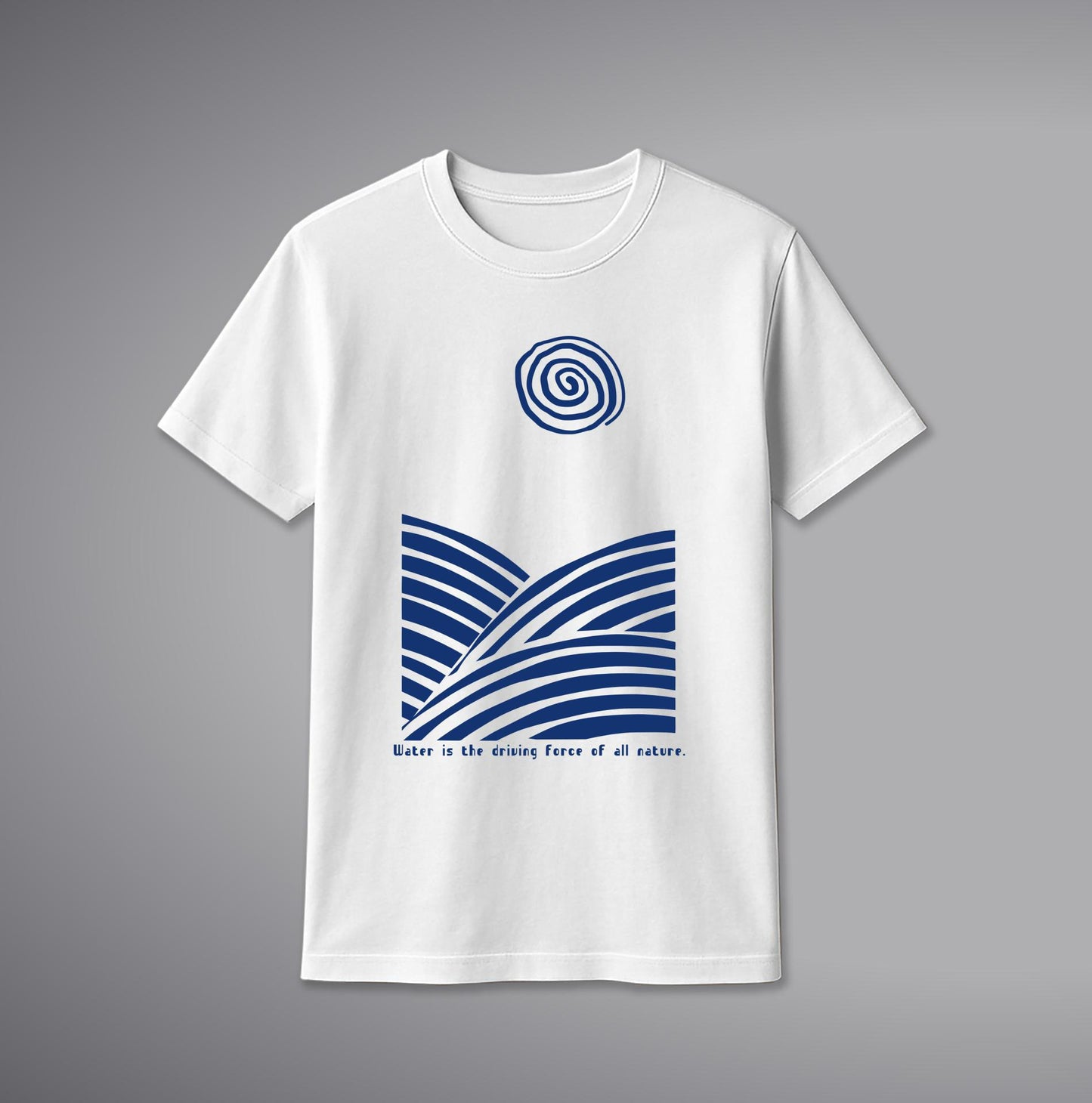 Blue Wave T-Shirt โ Ocean-Inspired Wave Design Cotton Tee | SORA FASHION