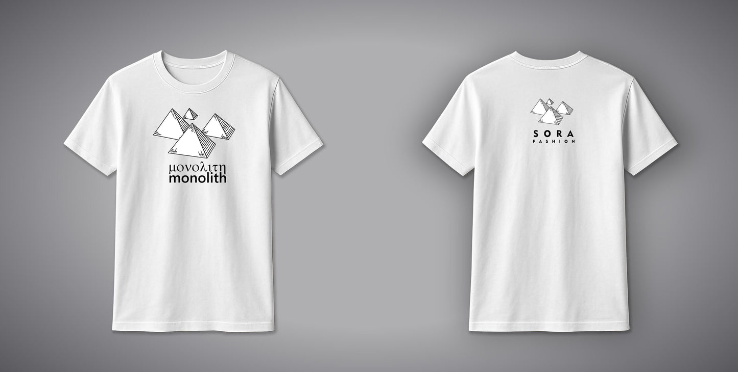 Pyramid T-Shirt – Geometric Cotton Tee with Pyramid Design | SORA FASHION