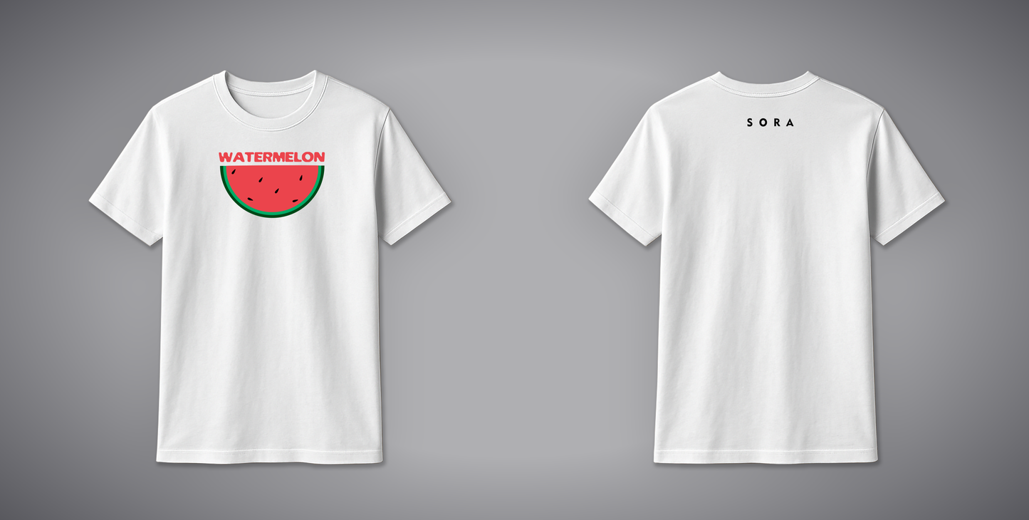 Watermelon Print T-Shirt for Women – 100% Cotton | Shop Online at SORA Fashion