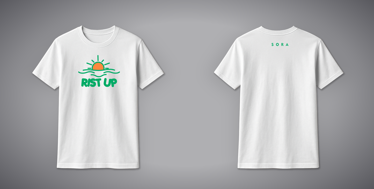 RISE UP Motivational T-Shirt for Women – 100% Cotton | Buy Online at SORA Fashion