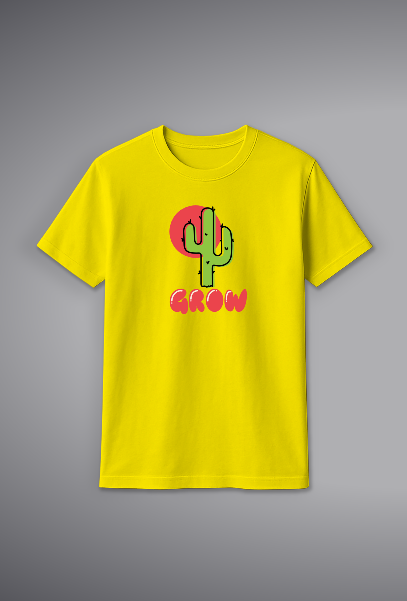 Grow Cactus Graphic T-Shirt for Women – 100% Cotton | Shop Online at SORA Fashion