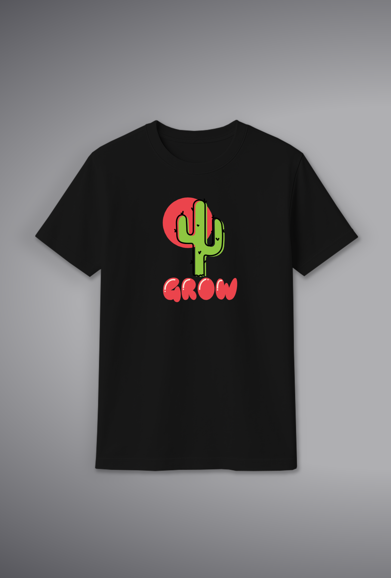 Grow Cactus Graphic T-Shirt for Women – 100% Cotton | Shop Online at SORA Fashion