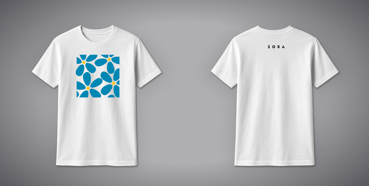 Flower Design T-Shirt for Women – 100% Cotton | Shop Online at SORA Fashion