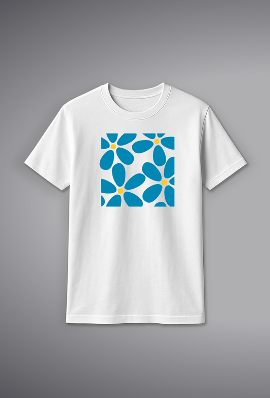 Flower Design T-Shirt for Women – 100% Cotton | Shop Online at SORA Fashion
