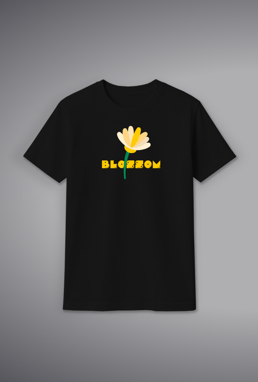 Yellow Flower Print T-Shirt for Women – 100% Cotton | Buy Online at SORA Fashion