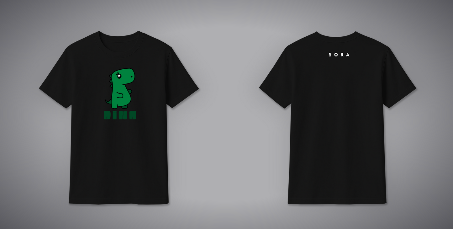 Cute Dino Print T-Shirt for Women – 100% Cotton | Shop Online at SORA Fashion
