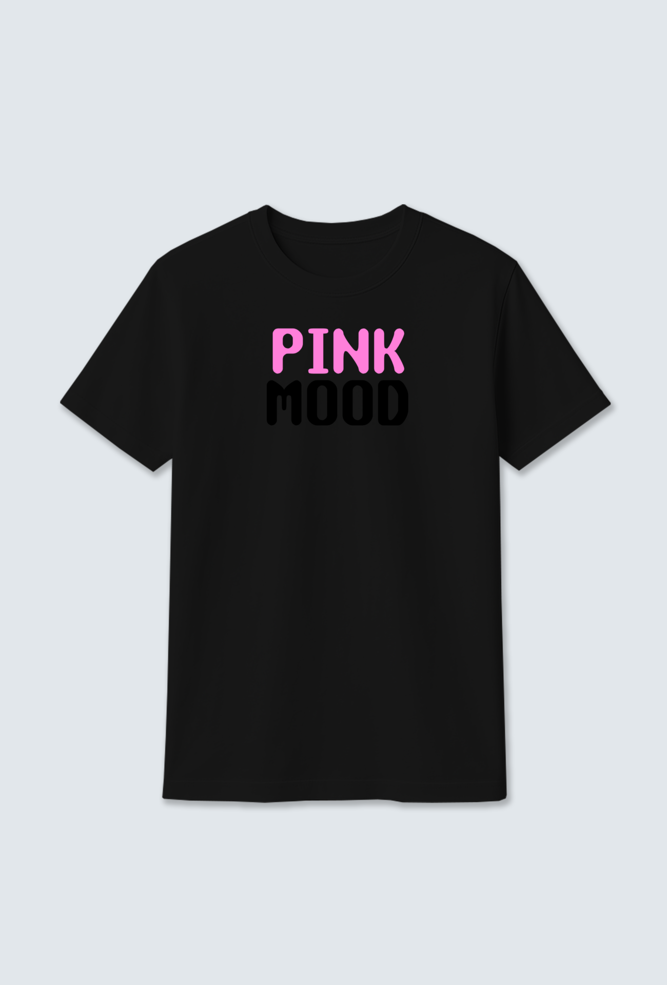 Cotton T-shirt : Pink Mood Text – Cotton T-shirt for Soft Comfort & Subtle Style