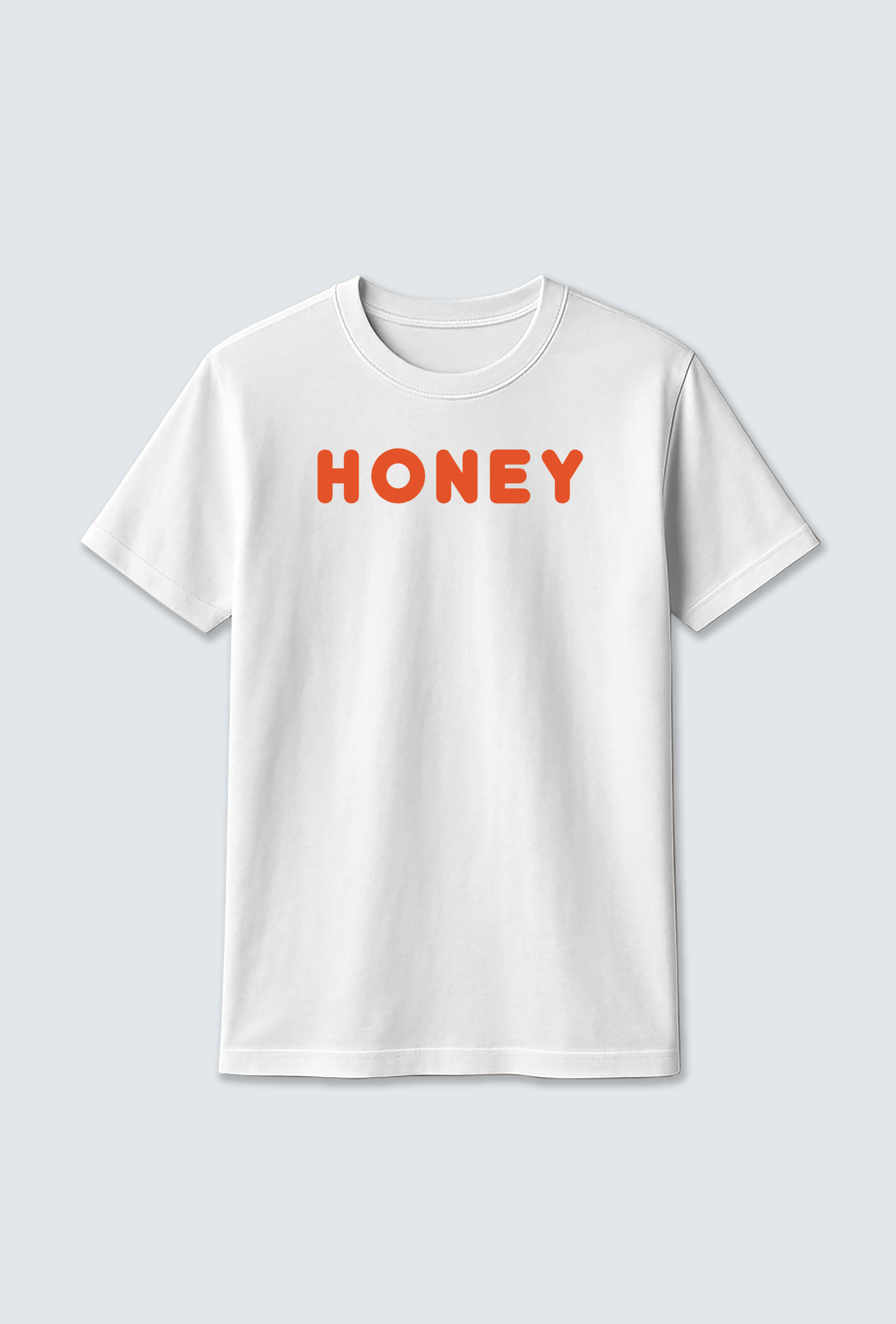 Cotton T-shirt : HONEY Text Cotton T-shirt – Sweet Style, Pure Comfort 🍯