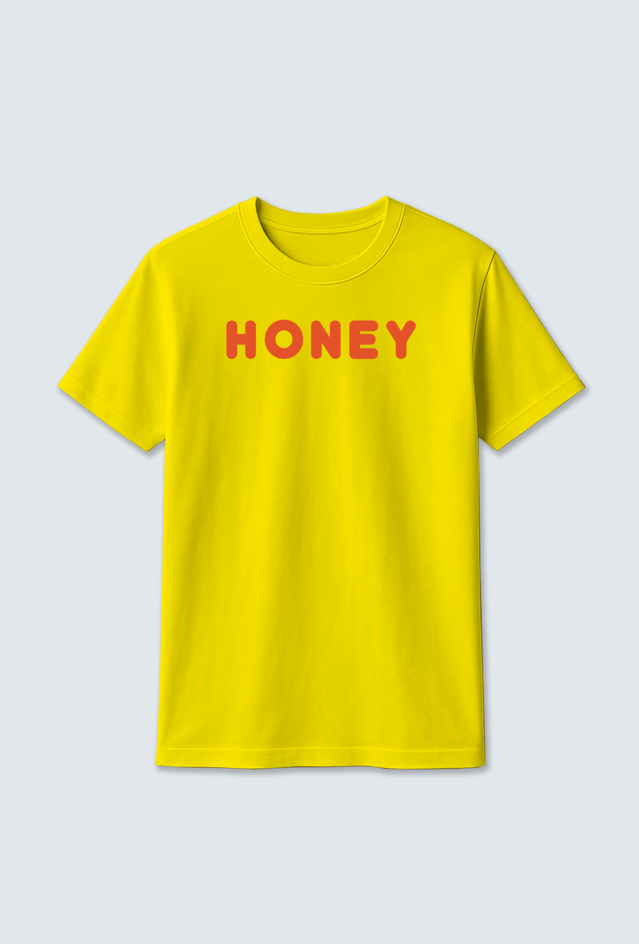 Cotton T-shirt : HONEY Text Cotton T-shirt – Sweet Style, Pure Comfort 🍯