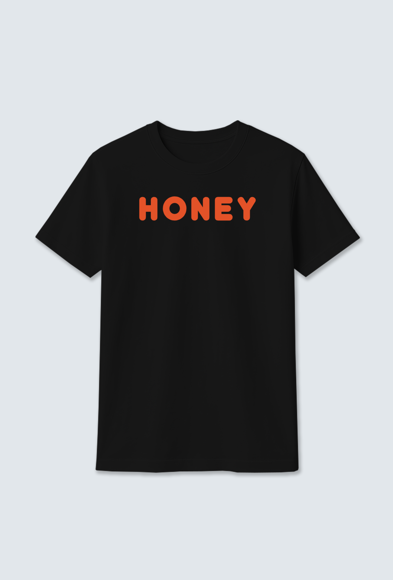Cotton T-shirt : HONEY Text Cotton T-shirt – Sweet Style, Pure Comfort 🍯