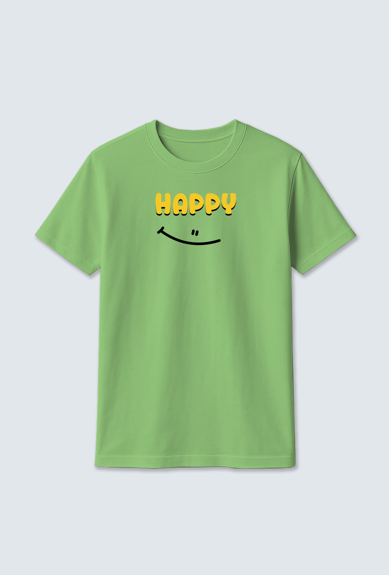 Cotton T-shirt : "HAPPY" Cotton T-shirt ā Wear Your Smile š