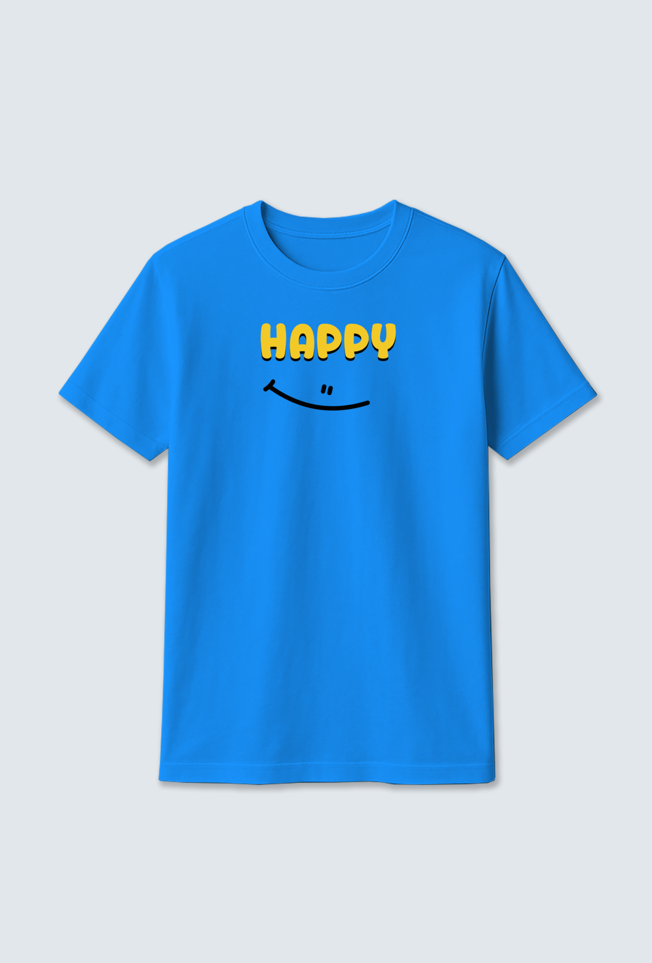 Cotton T-shirt : "HAPPY" Cotton T-shirt ā Wear Your Smile š