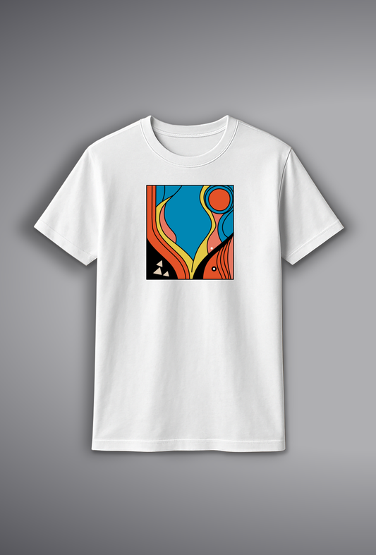 Colorful Cloud Print T-Shirt for Women – 100% Cotton | SORA Fashion India