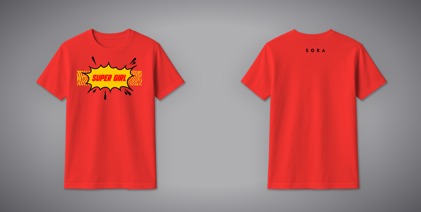 Power Girl Text T-Shirt for Women – 100% Cotton | Shop Online at SORA Fashion
