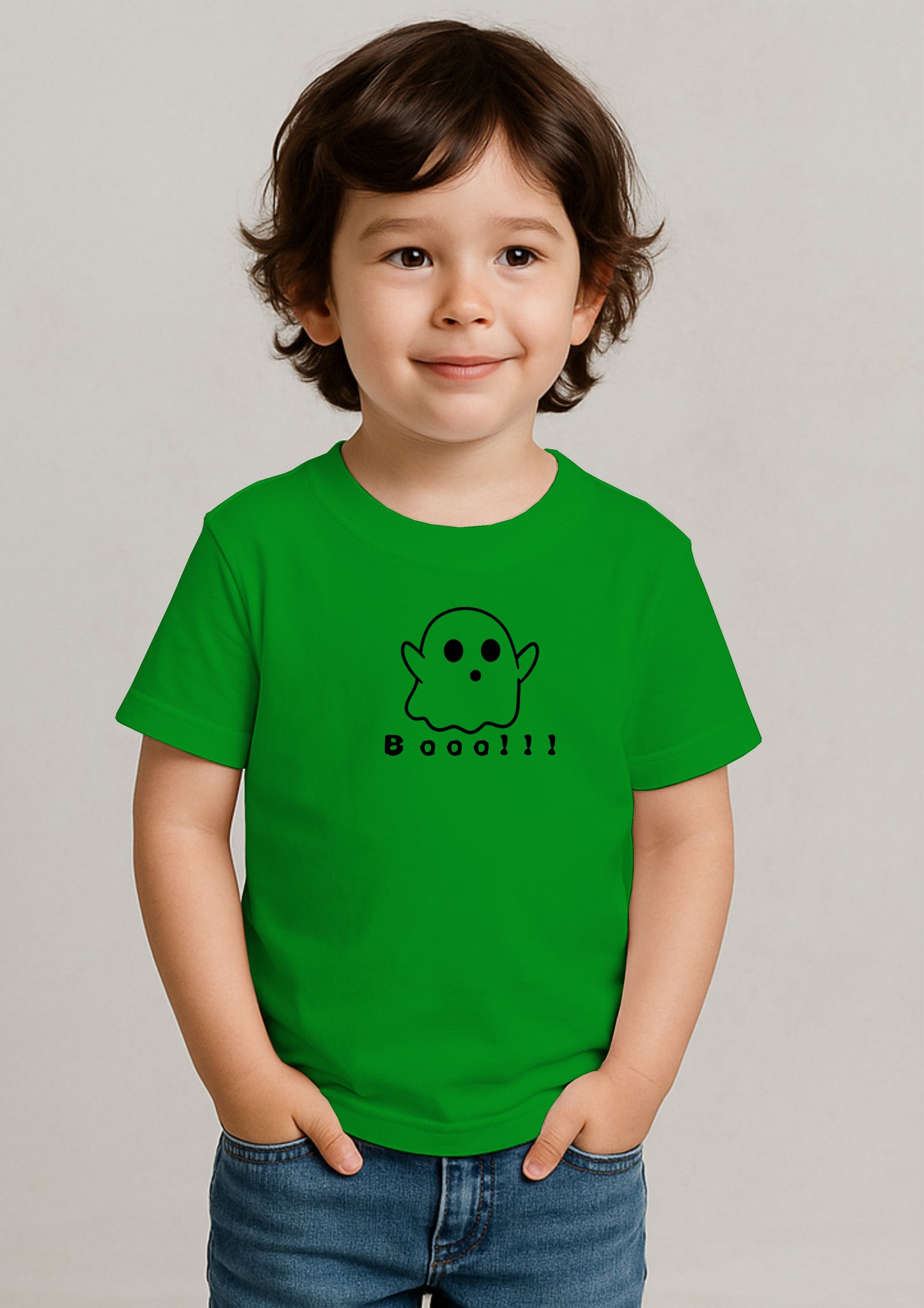 π» BOO Ghost Print T-Shirt for Kids β 100% Cotton | Cute Halloween Tee at SORA Fashion