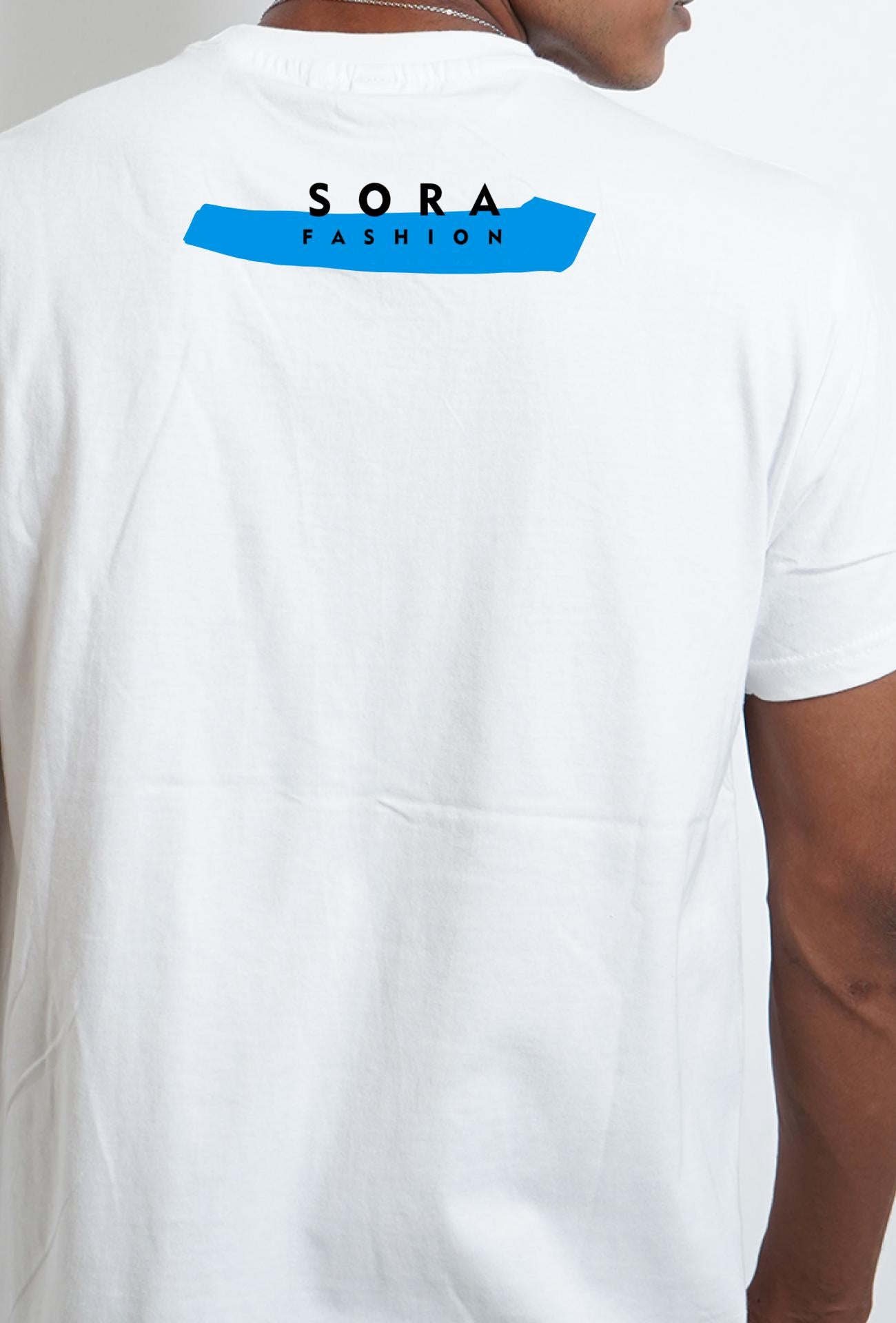 Blue Wave T-Shirt – Ocean-Inspired Cotton Tee with Wave Design | SORA FASHION