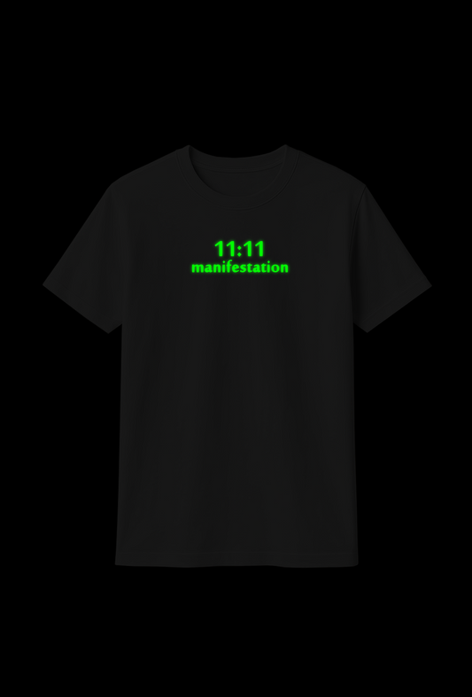 Cotton T-Shirt : Glow-in-the-Dark "11:11 Manifest"