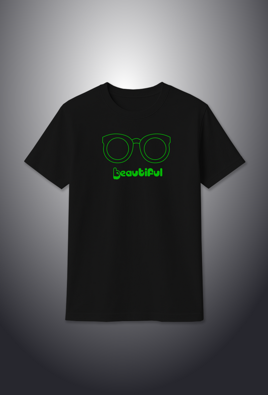 Cotton T-Shirt : Glow-in-the-Dark "Beautiful"