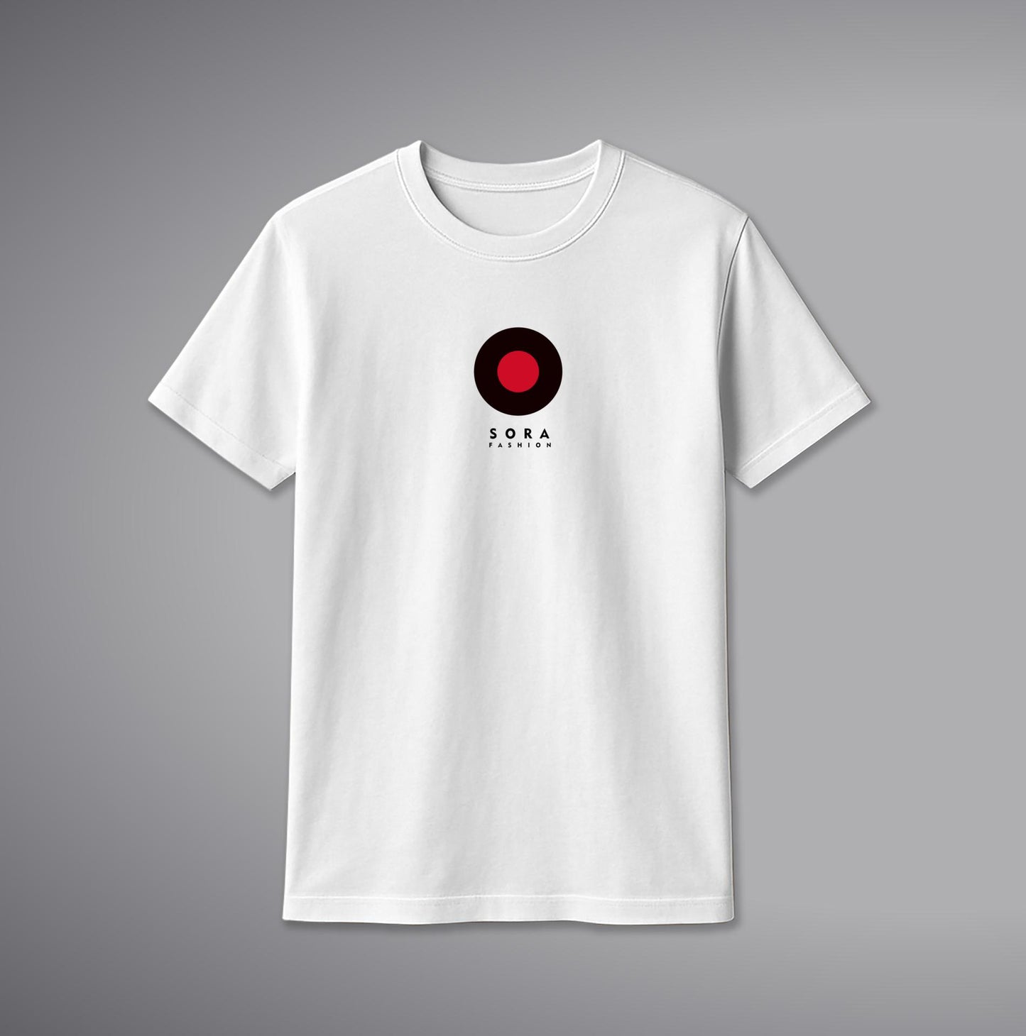 Circle and Fish T-Shirt – Minimal Nature Graphic Cotton Tee for Men & Women | SORA FASHION