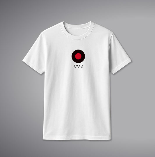 Circle and Fish T-Shirt – Minimal Nature Graphic Cotton Tee for Men & Women | SORA FASHION