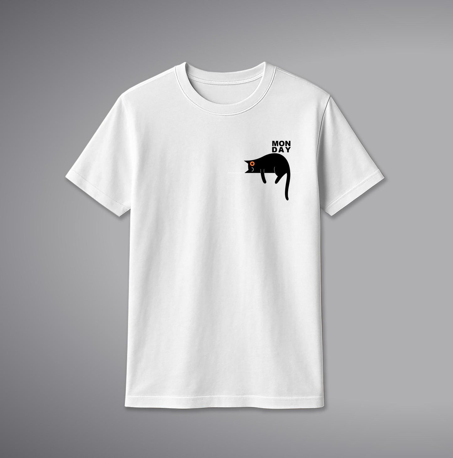 Sleeping Cat T-Shirt – Cute Relaxed Cat Graphic Cotton Tee for Men & Women | SORA FASHION
