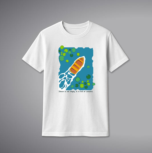 Boat and Water T-Shirt – Calm Wave Graphic Cotton Tee for Men & Women | SORA FASHION